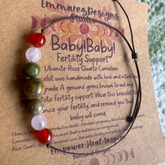 💕NWT 💕Fertility Support Healing Energy Gemstone Crystal Bracelet - Picture 8 of 8